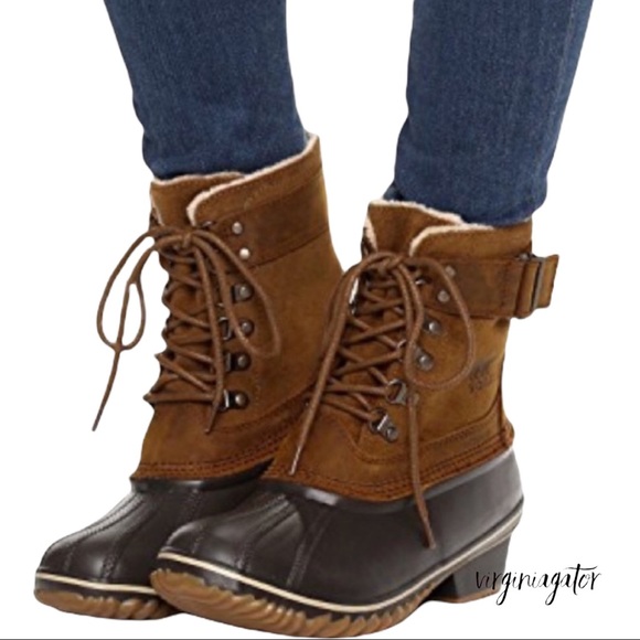 Sorel Shoes - Sorel Winter Fancy Lace II Waterproof Suede and Rubber Insulated Lined Boots